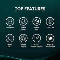 Hisense KitchenFit 5i Series DH5I904BBBC, 9kg Heat Pump Dryer, A+++ Rated in Black
