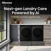 Hisense KitchenFit 7i Series WF7I1248BBR, 12kg Washing Machine, A Rated in Black