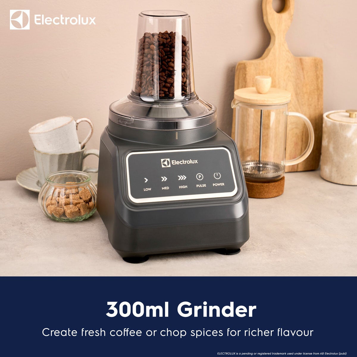 Electrolux SDA2838ELGRY 1000W Multi Food Processor & Blender in Grey