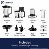 Electrolux SDA2838ELGRY 1000W Multi Food Processor & Blender in Grey