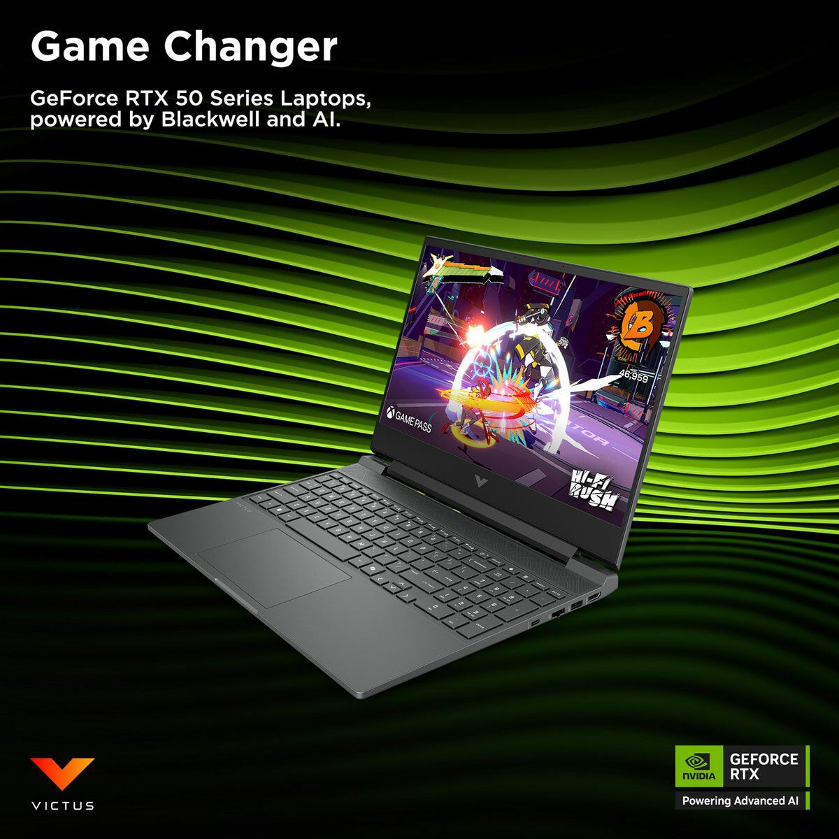 HP Victus, AMD Ryzen 5, 16GB RAM, 1TB SSD, NVIDIA GeForce RTX 5050, 15.6 inch Gaming Laptop, 15-fb3004na