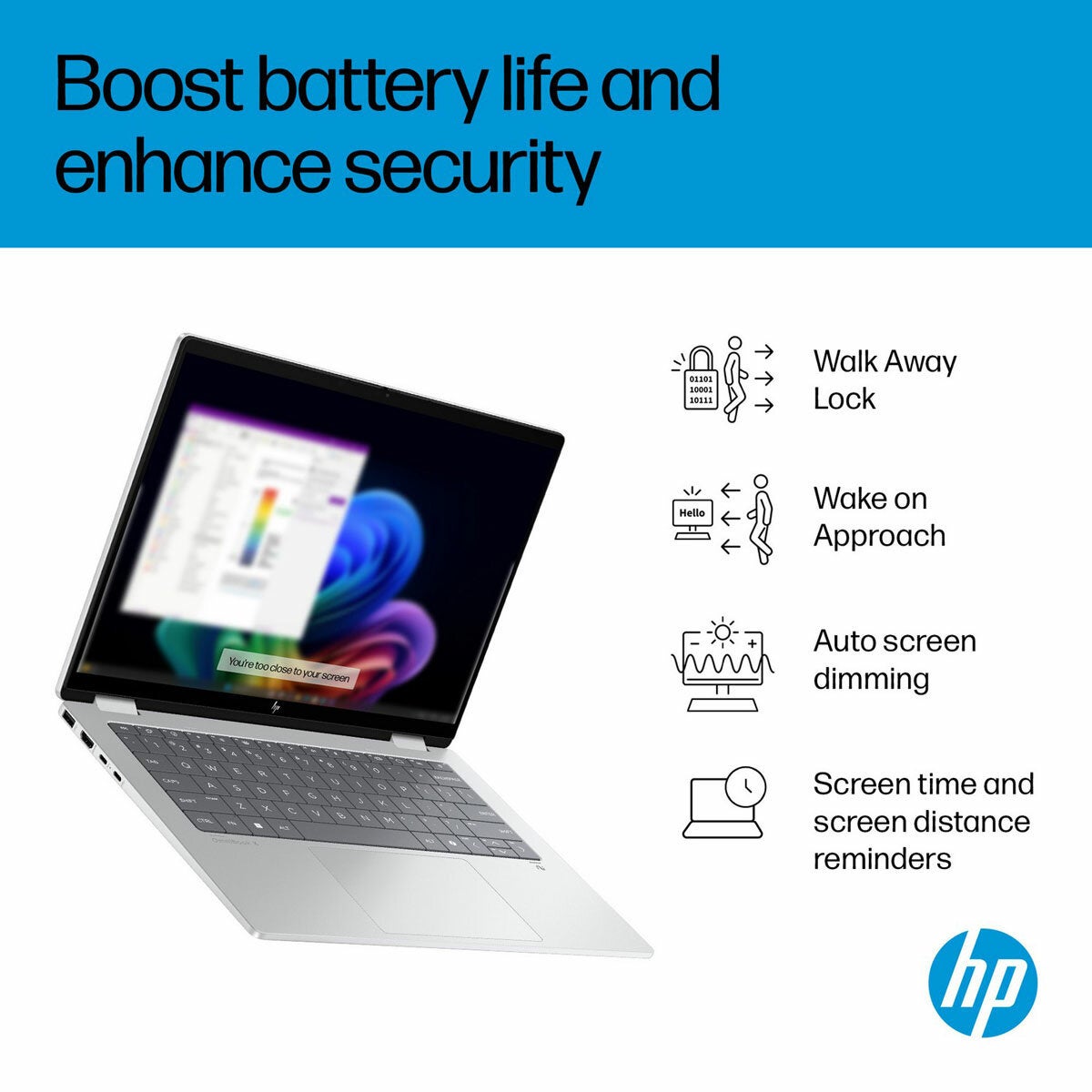 HP Omnibook X Flip, Copilot+ PC, Intel Core Ultra 5, 16GB RAM, 512GB SSD, 14 Inch Convertible 2 in 1 Laptop, 14-fm0005na