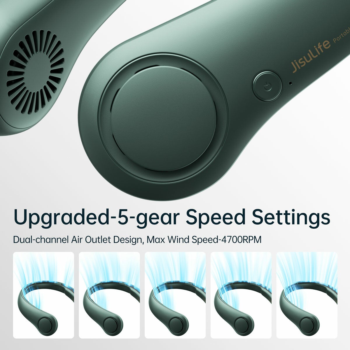 JisuLife Portable Neck Fan 3 in 2 Colours