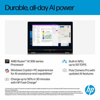 HP Omnibook X Flip, AMD Ryzen AI 7, 16GB RAM, 1TB SSD, 14 Inch Convertible 2 in 1 OLED Laptop, 14-fk0009na