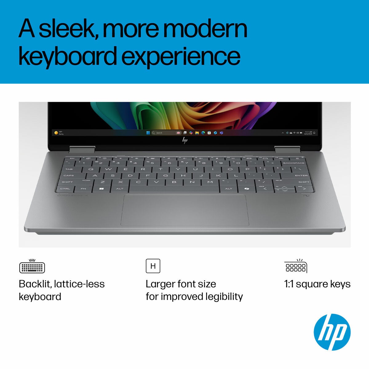 HP Omnibook X Flip, AMD Ryzen AI 7, 16GB RAM, 1TB SSD, 14 Inch Convertible 2 in 1 OLED Laptop, 14-fk0009na