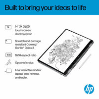 HP Omnibook X Flip, AMD Ryzen AI 7, 16GB RAM, 1TB SSD, 14 Inch Convertible 2 in 1 OLED Laptop, 14-fk0009na