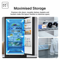 LG Fit & Max, GBBW726AEV Fridge Freezer, A Rated in Black