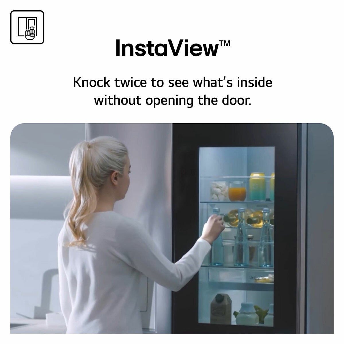 LG InstaView GMK960EV2E Multidoor Smart Fridge Freezer , E Rated in Black