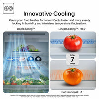 LG GSXE81EVBE Side by Side Smart Fridge Freezer With InstaView, E Rated in Black