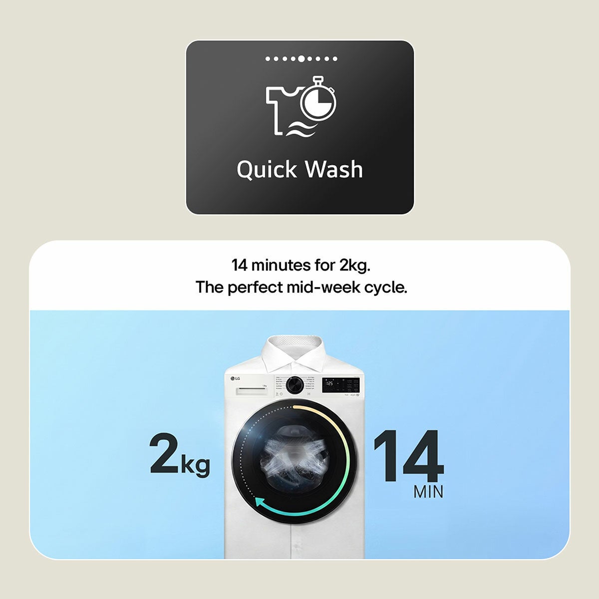 LG Series 4, FWY606NCLN1 10/6kg Washer Dryer, E Rated in Black