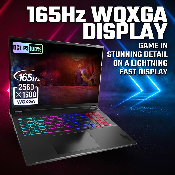 Acer Nitro 18 AI, AMD Ryzen AI 7, 16GB RAM, 1TB SSD, NVIDIA GeForce RTX 5070 Ti, 18 Inch Gaming Laptop, NH.QYCEK.003