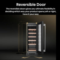 Hisense RW058B3ABGF, 19 Bottle Freestanding, Single Zone Wine Cooler, G Rated in Black