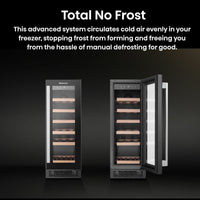 Hisense RW058B3ABGF, 19 Bottle Freestanding, Single Zone Wine Cooler, G Rated in Black