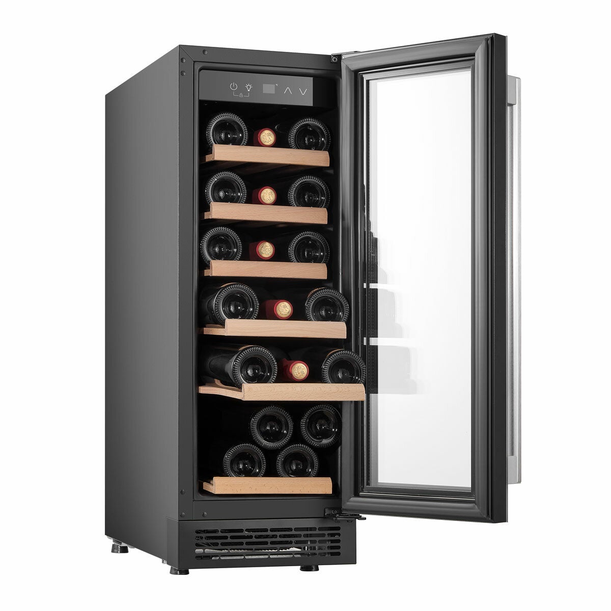 Hisense RW058B3ABGF, 19 Bottle Freestanding, Single Zone Wine Cooler, G Rated in Black