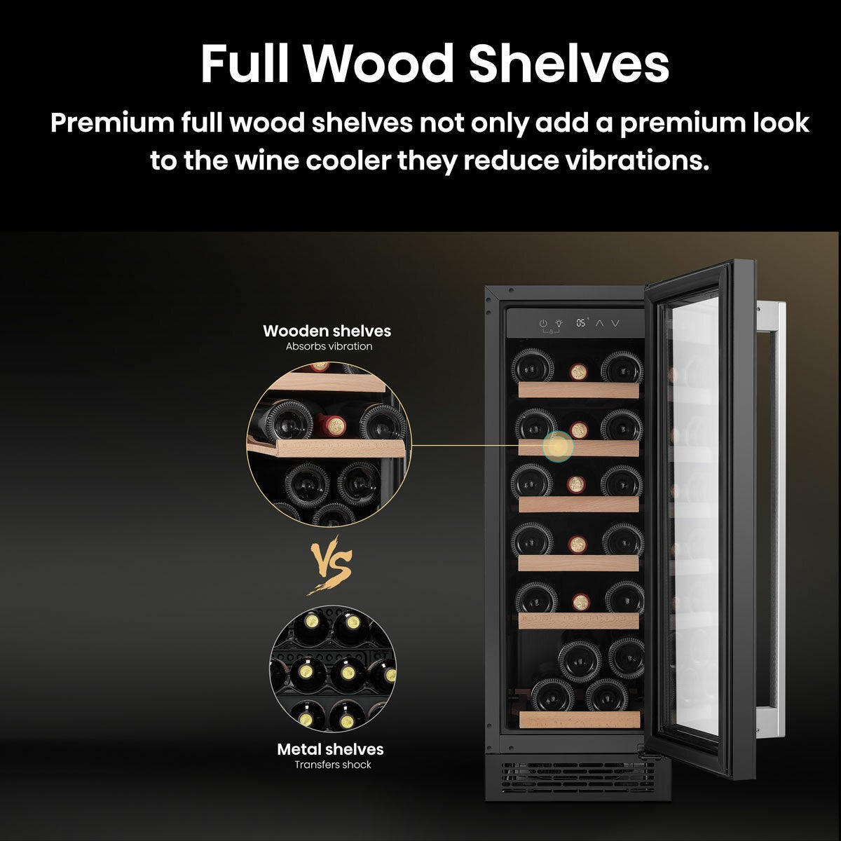 Hisense RW058B3ABGF, 19 Bottle Freestanding, Single Zone Wine Cooler, G Rated in Black