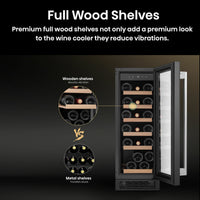Hisense RW058B3ABGF, 19 Bottle Freestanding, Single Zone Wine Cooler, G Rated in Black