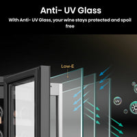 Hisense RW058B3ABGF, 19 Bottle Freestanding, Single Zone Wine Cooler, G Rated in Black