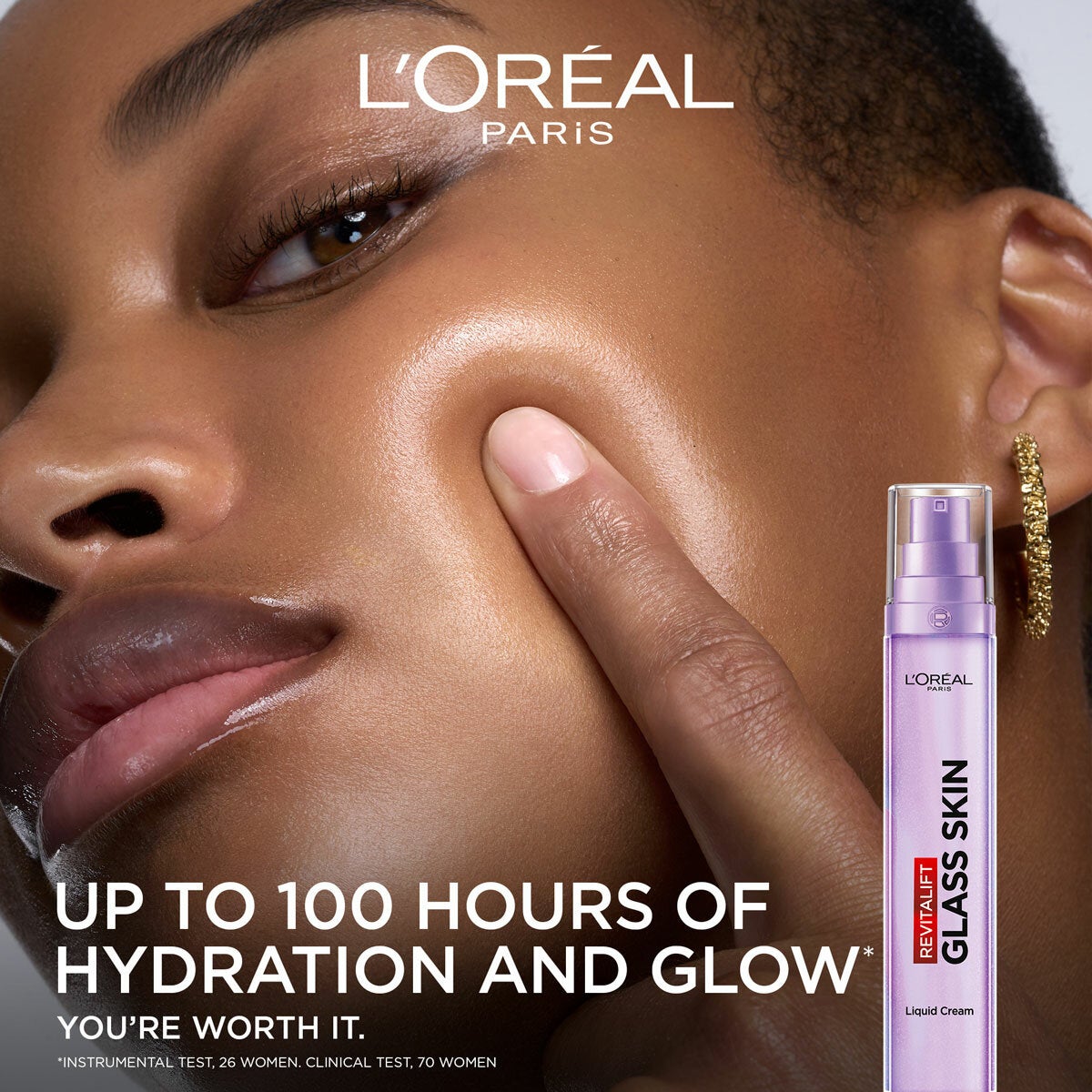 L'Oreal Revitalift Glass Skin Liquid Cream, 2 x 50ml