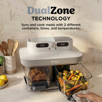 Ninja CRISPi DualZone 8-Function Glass Air fryer in 2 Colours