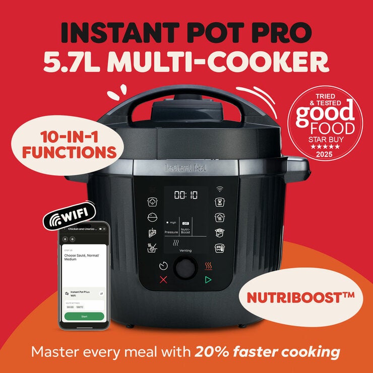 Instant Pot PRO 5.7L 10-in-1 Multicooker in 2 Colours