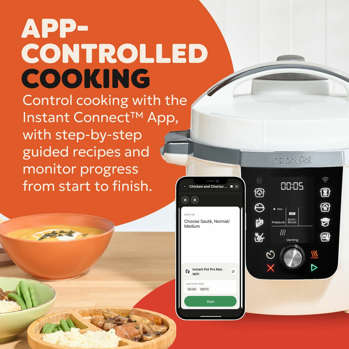 Instant Pot PRO 5.7L 10-in-1 Multicooker in 2 Colours
