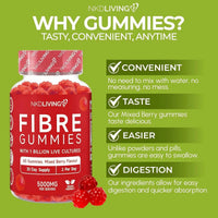 NKD Living Fibre Gummies, 2 x 60 Count