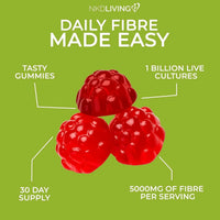 NKD Living Fibre Gummies, 2 x 60 Count