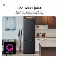 LG Fit & Max, GBBSJ10DEP Fridge Freezer, D Rated in Black