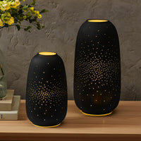 Evergreen LED Porcelain Lantern, 2 Piece Set in 2 Colours