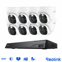 Reolink 12MP (4K+) UHD NVR PoE 16 x Channel / 8 x Turret Camera Kit with 4TB HHD