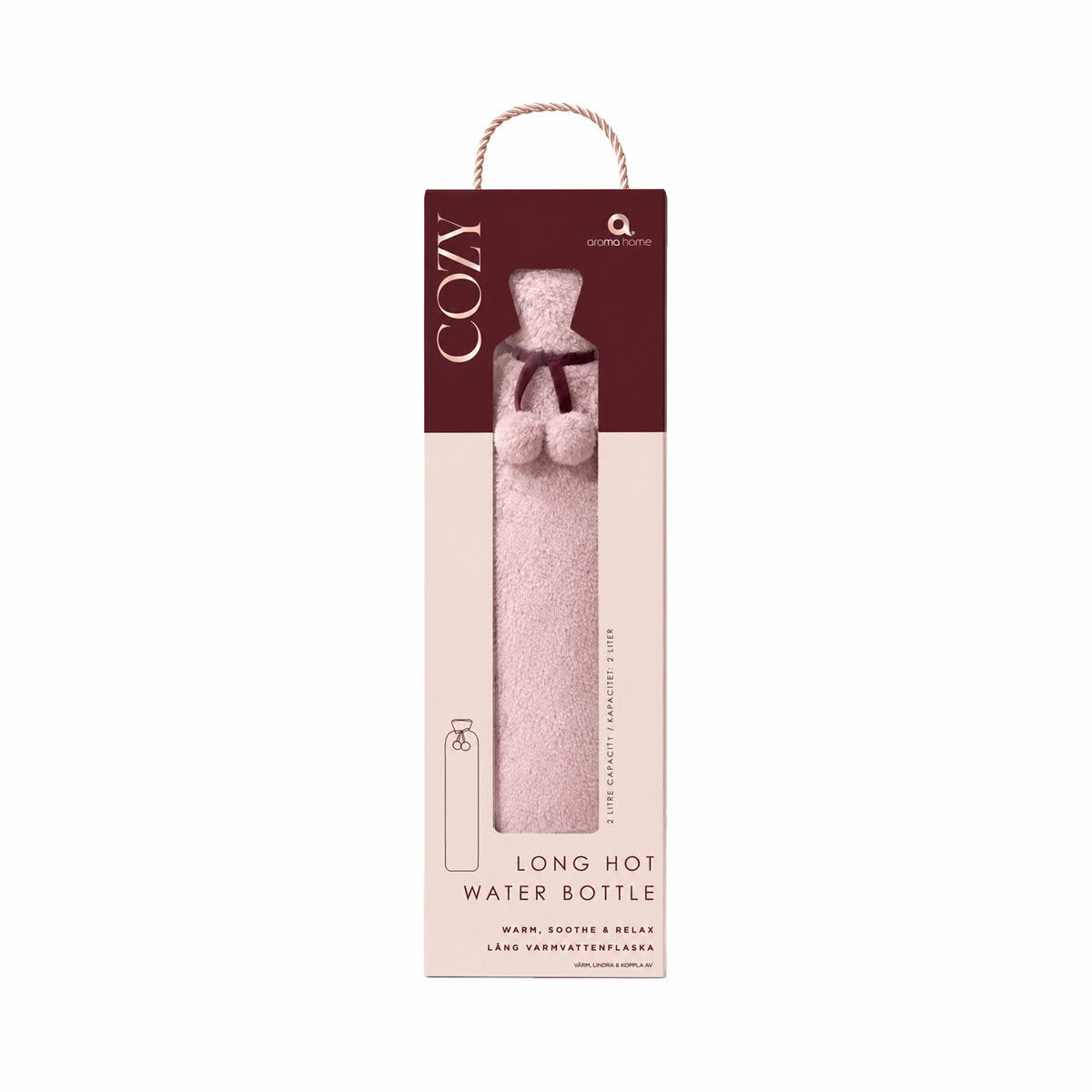 Aroma Home Long Hot Water Bottle in 2 Colours