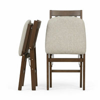Stakmore Hardwood Upholstered Folding Chair, 2 Pack