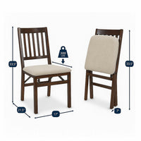 Stakmore Hardwood Upholstered Folding Chair, 2 Pack