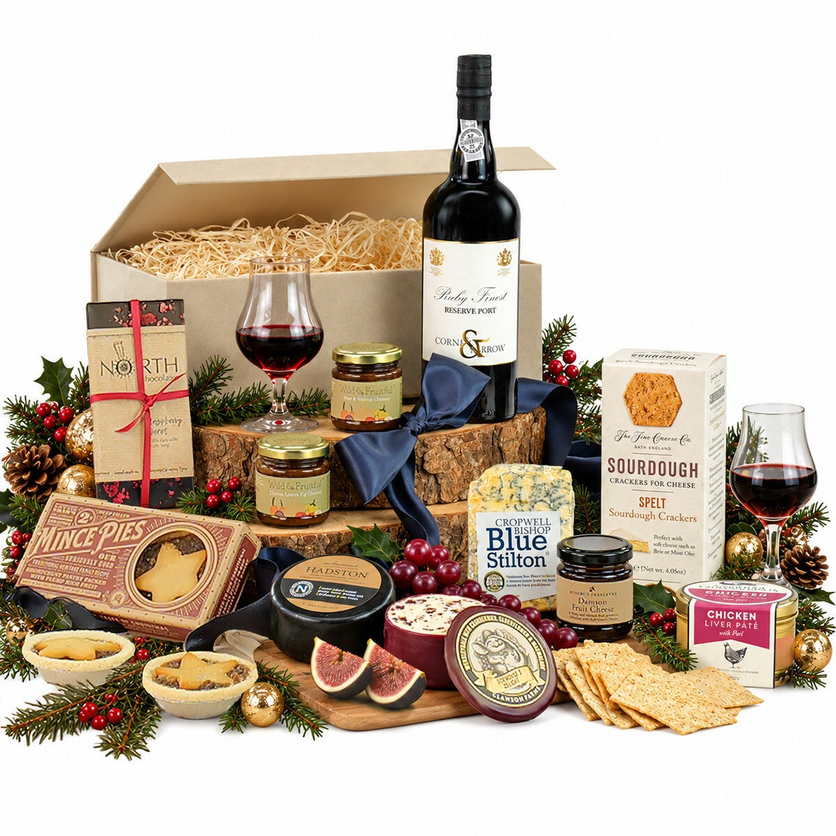 Heather & Bale The Luxury After Dinner Port & Stilton Hamper