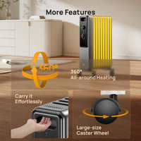 Dreo DR-HSH033 9 Fins 2000W Oil Filled Radiator With Knob Control