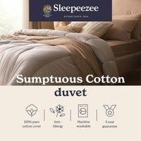 Sleepeezee Sumptuous Cotton 10.5 Tog Duvet In 4 Sizes