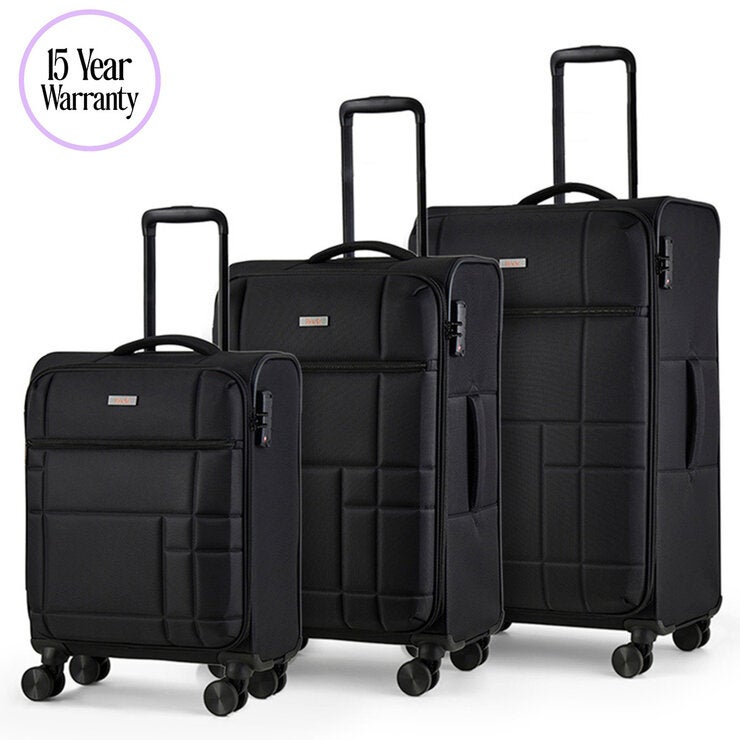 Rock Tokyo Softshell Suitcase 3pc Set in 3 Colours
