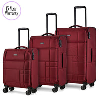 Rock Tokyo Softshell Suitcase 3pc Set in 3 Colours