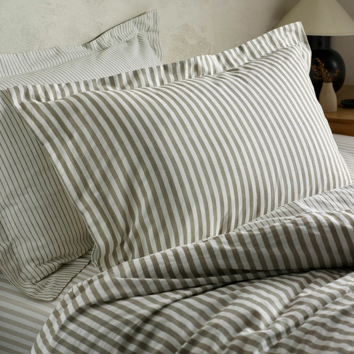 Yard Hebden 100% Cotton Mole Stripe Duvet Cover Set in 4 Sizes
