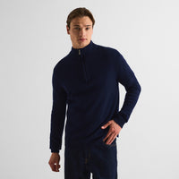 Jack Wills Men's Cashmere Blend 1/4 Zip Top