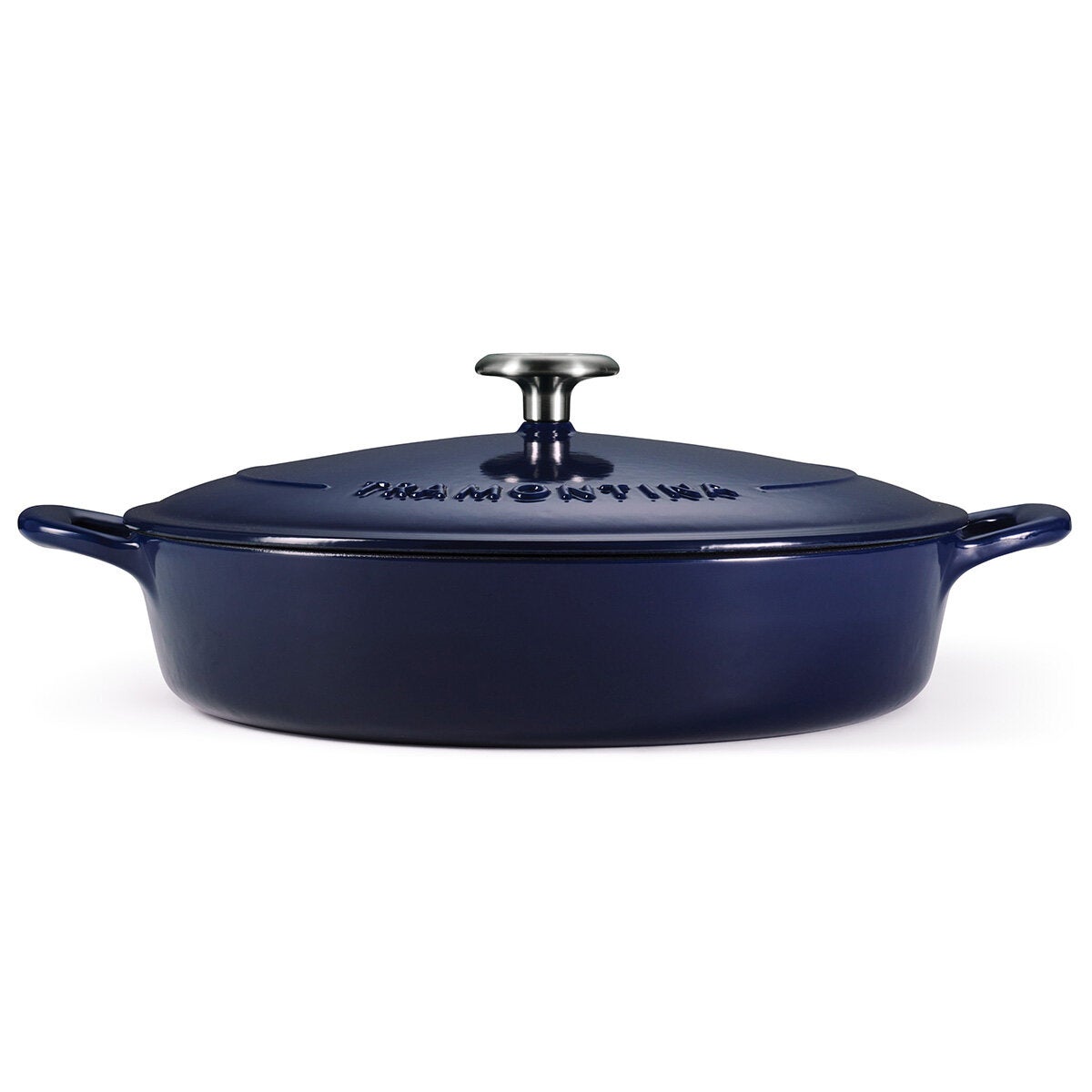 Tramontina Enamel Cast Iron Shallow Casserole Dish, 30cm / 3.8L in 2 Colours