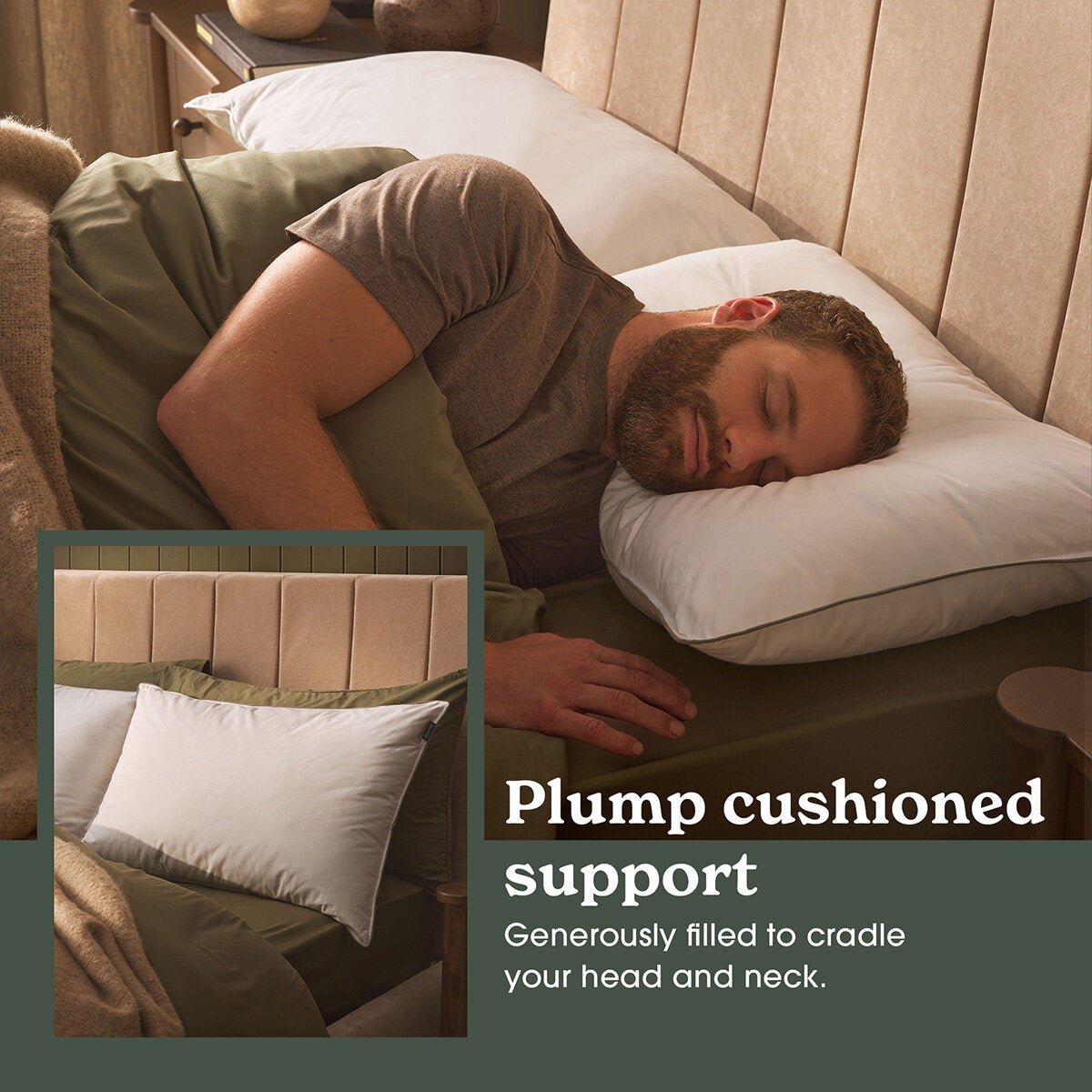 Sleepeezee Natural Comfort Feather & Down Pillow, 48 x 74 cm