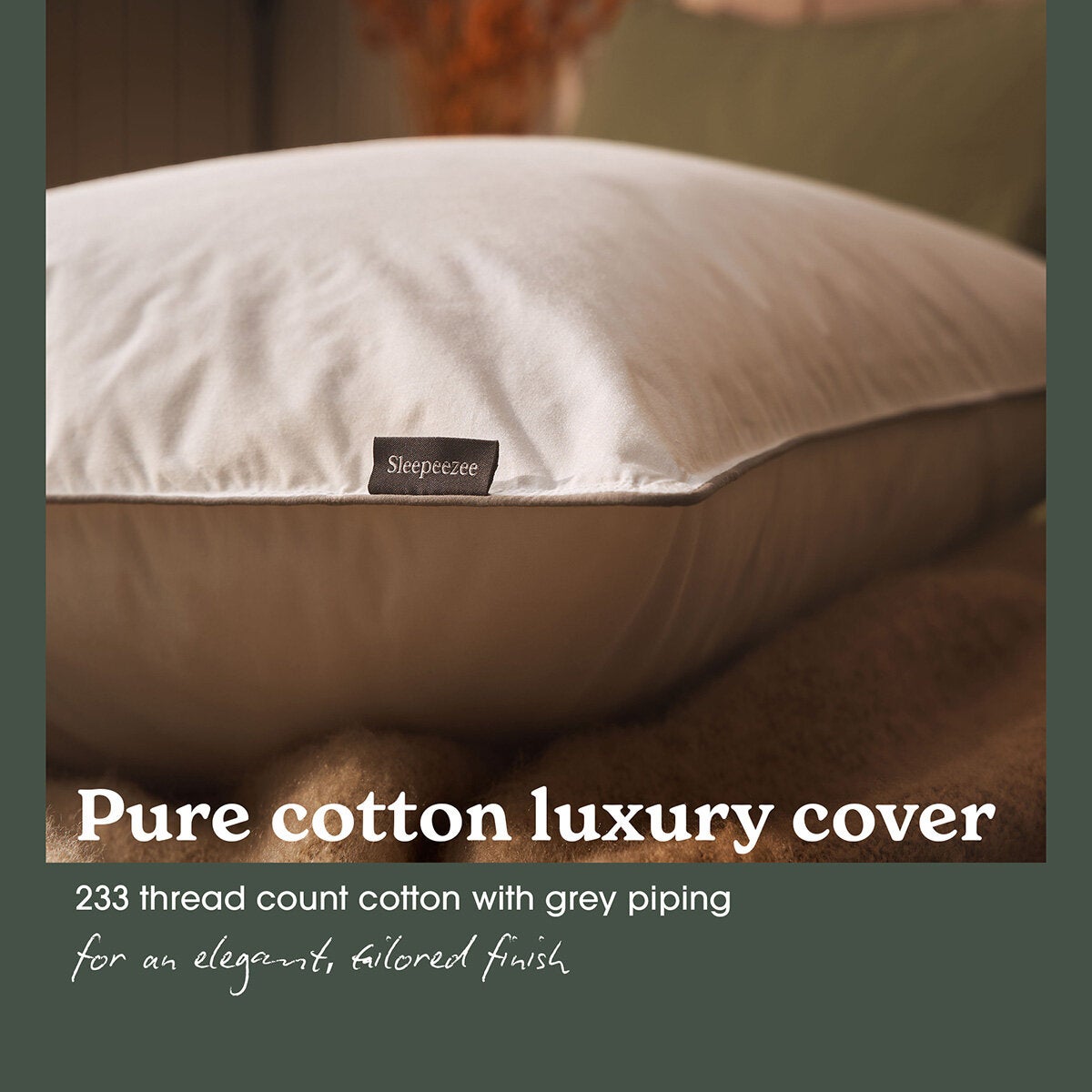 Sleepeezee Natural Comfort Feather & Down Pillow, 48 x 74 cm