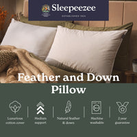 Sleepeezee Natural Comfort Feather & Down Pillow, 48 x 74 cm