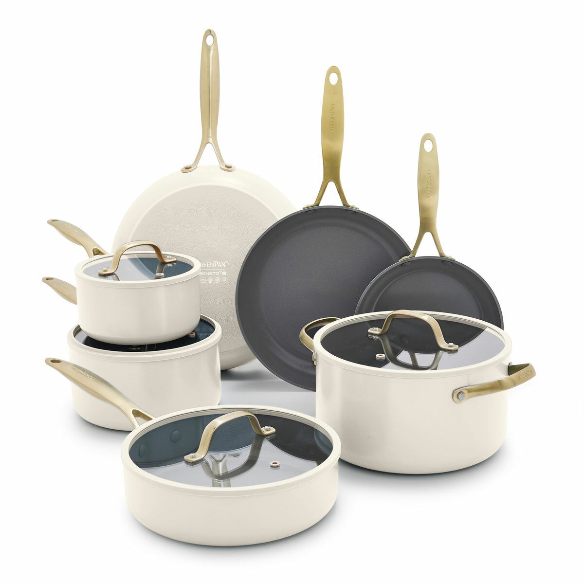 GreenPan Jewel Pro Cook Set, 15 Piece in 2 Colour Sets