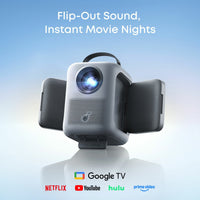 Soundcore Nebula P1 Full HD Smart Projector with Flippable Speakers, 100" Screen & Stand Bundle
