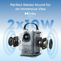Soundcore Nebula P1 Full HD Smart Projector with Flippable Speakers, 100" Screen & Stand Bundle