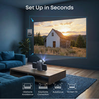 Soundcore Nebula P1 Full HD Smart Projector with Flippable Speakers, 100" Screen & Stand Bundle