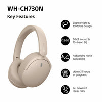 Sony WHCH730N Wireless Over-Ear Headphones