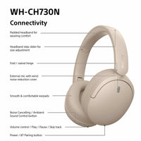 Sony WHCH730N Wireless Over-Ear Headphones